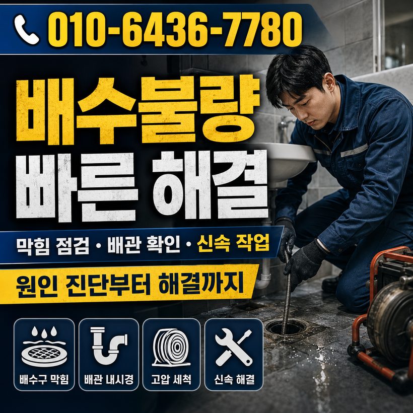 영선동 하수구막힘 빠른출동 5