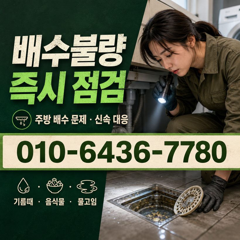 수암동 지역 하수구막힘 관련 이미지